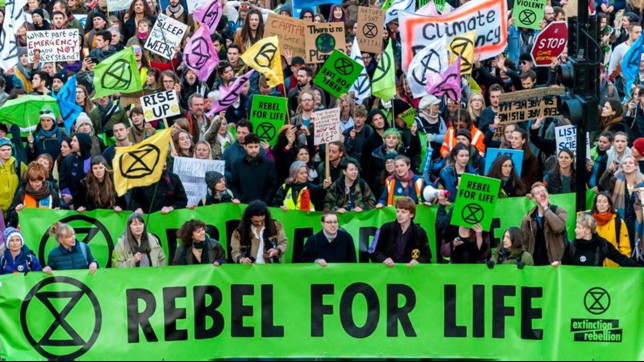 extinction rebellion, corteo, manifestazione,