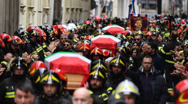 vigili del fuoco, funerali, esequie, alessandria, quargnento