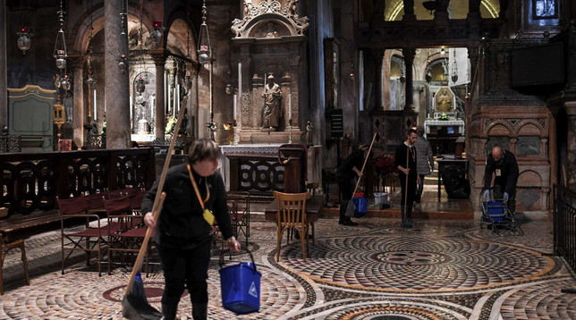 acqua alta venezia basilica san marco cronaca