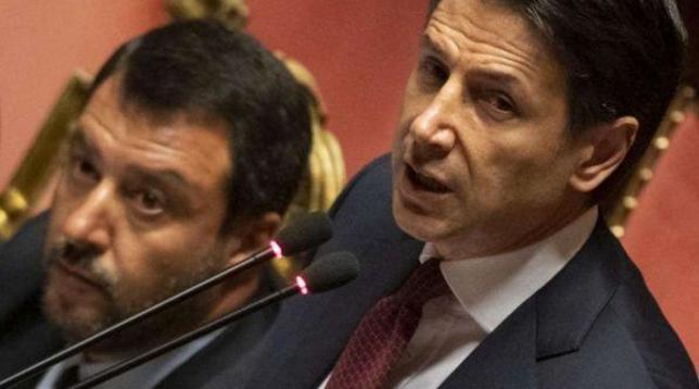 matteo salvini, giuseppe conte, senato