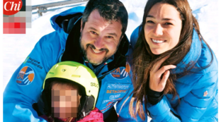 Matteo Salvini con Francesca sperimenta la famiglia allargata