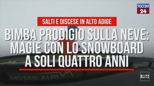 Bimba prodigio sulla neve: magie con lo snowboard a soli 4 anni