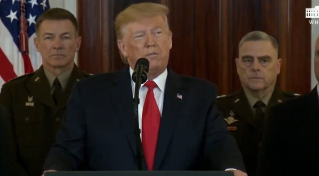 donald trump conferenza stampa iran