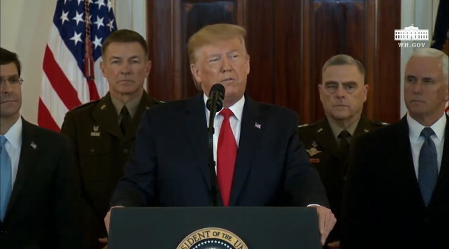 donald trump conferenza stampa iran