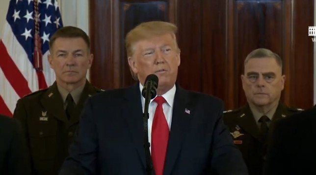 donald trump conferenza stampa iran