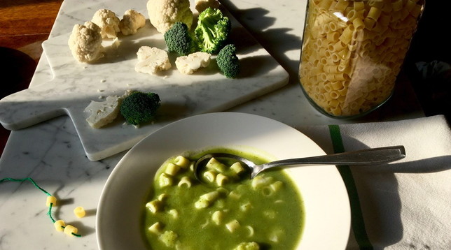 Minestra di broccoli e cavolfiore