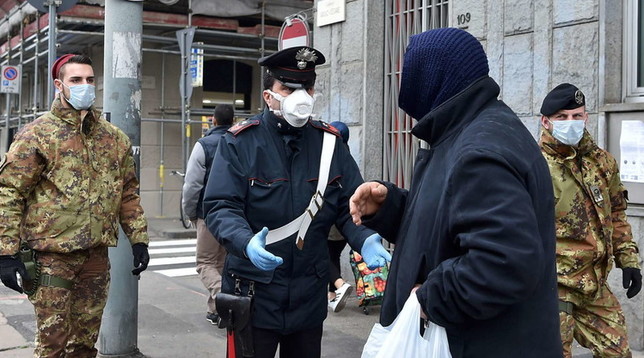 coronavirus carabinieri esercito controlli torino posti di blocco posto di blocco