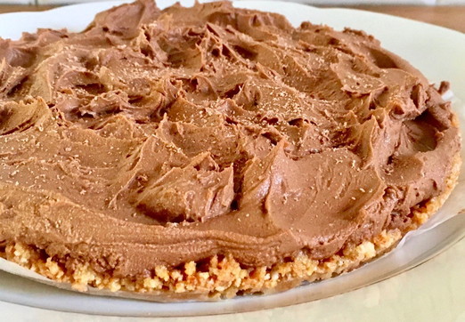 Torta al cioccolato senza cottura, senza uova e senza glutine