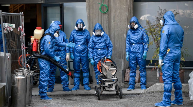 esercito russo sanificazione rsa
