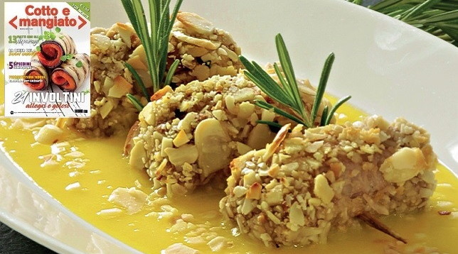 Involtini di manzo in crosta di mandorle