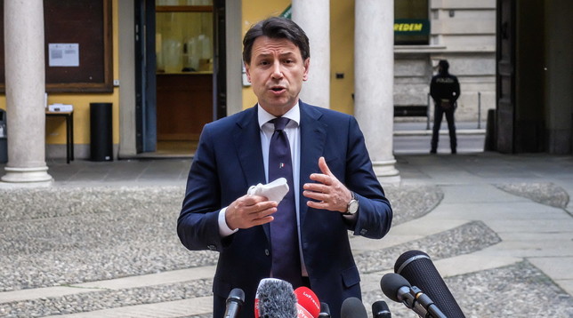 giuseppe conte, milano, coronavirus
