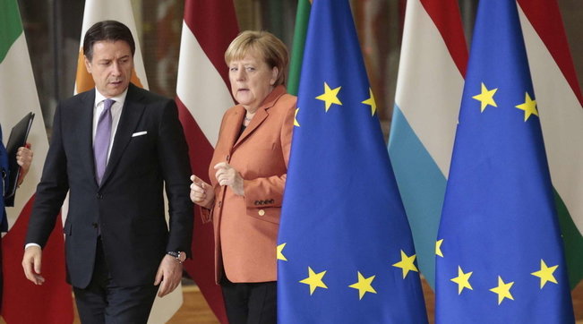 angela merkel giuseppe conte