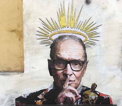 Addio a Morricone, il murale del Maestro nella sua Trastevere