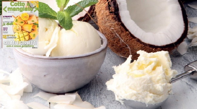 Gelato al cocco con latte condensato