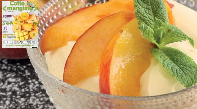 Bavarese di pesche