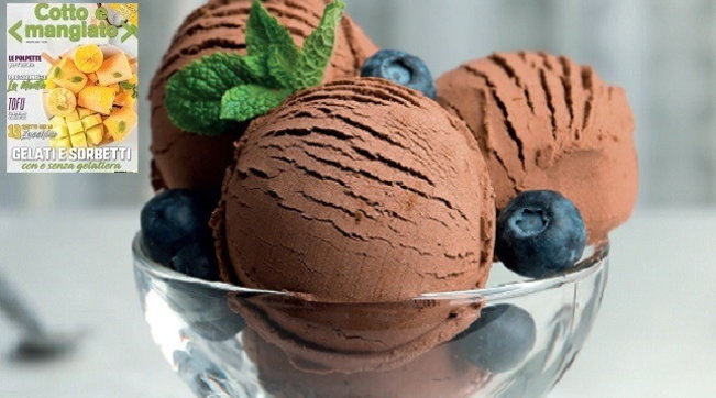 Sorbetto al cioccolato fondente senza latte né uova
