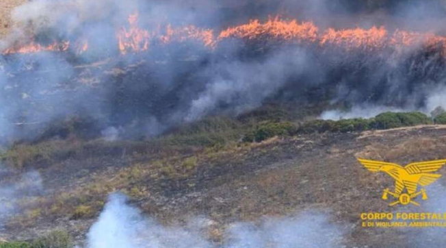 Incendi, oltre 30 ettari devastati dal fuoco in Sardegna
