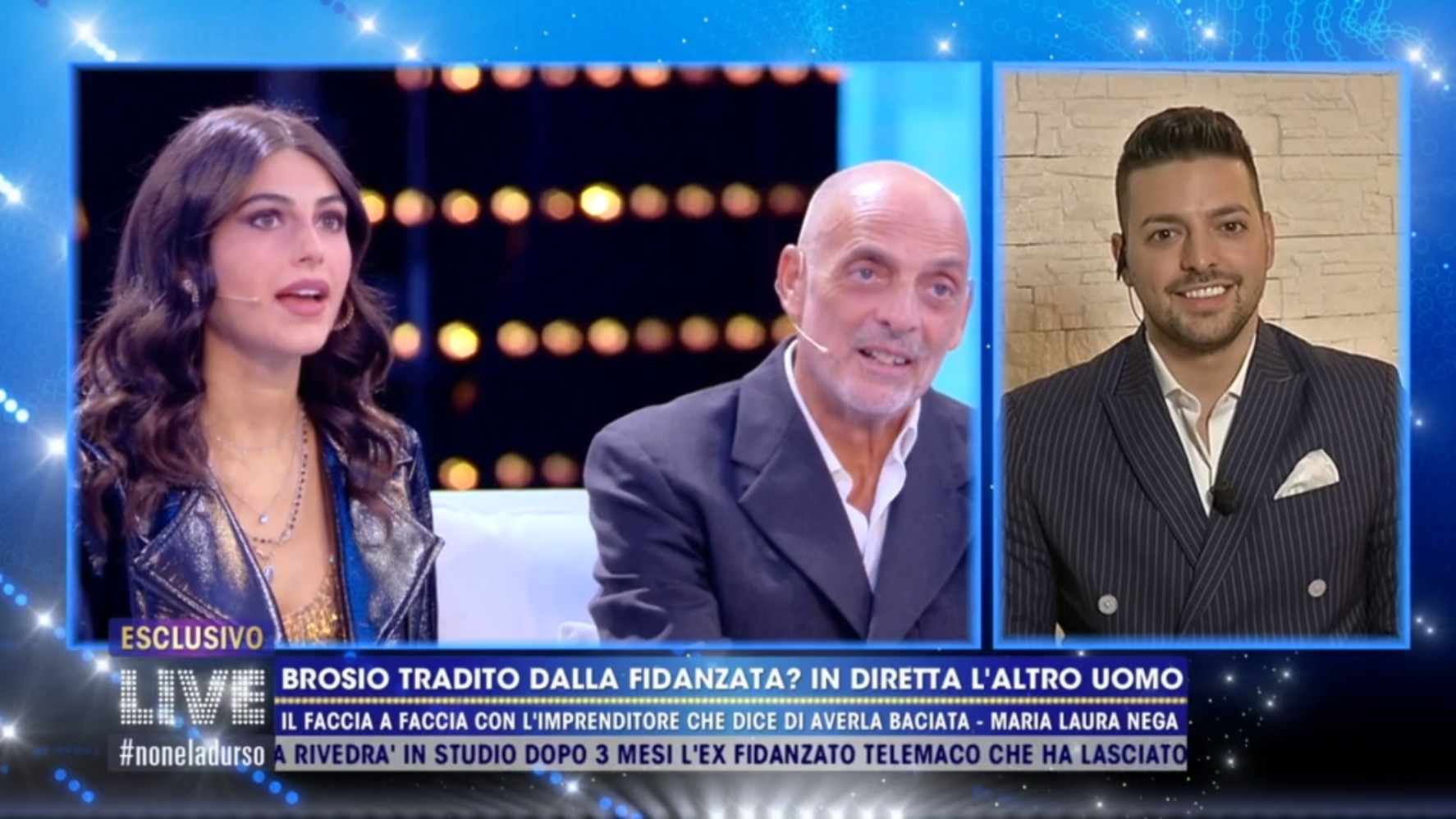 La fidanzata di Paolo Brosio incontra l'uomo che sostiene di averla baciata: "Stai inventando ...