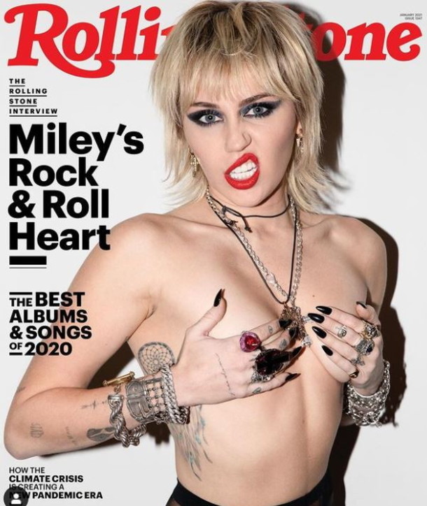 Il topless rock di Miley Cyrus