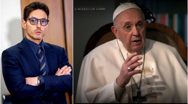 combo piersilvio berlusconi, papa francesco