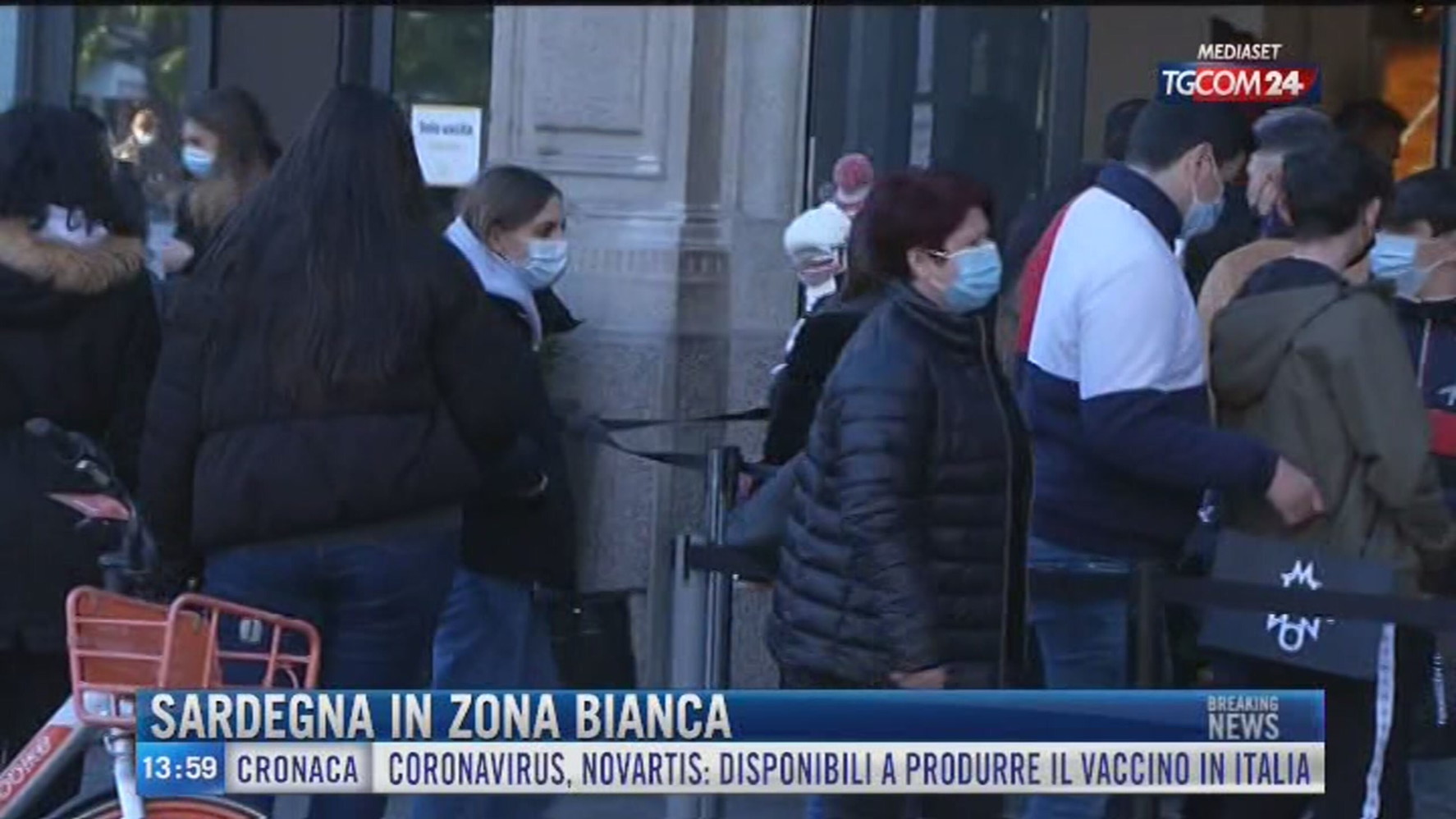 Breaking News Delle 14 00 Sardegna In Zona Bianca Video Tgcom24