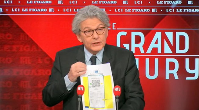 Thierry Breton passaporto vaccinale ue vaccini covid coronavirus
