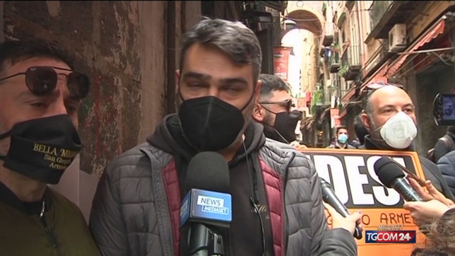 Covid, la protesta dei pastorai di San Gregorio Armeno