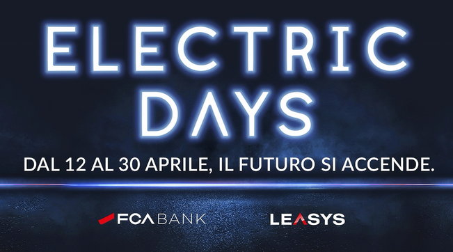 Electric Days, FCA Bank e Leasys promuovono lʼauto elettrica