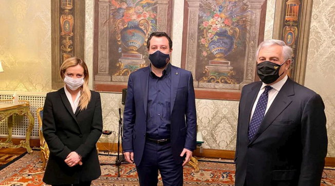 centrodestra tajani meloni salvini
