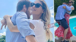 Trussardi "bracca" Michelle Hunziker, l’ha buttata in piscina vestita?