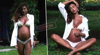 Belen in giardino, ecco il pancione nudo nella notte