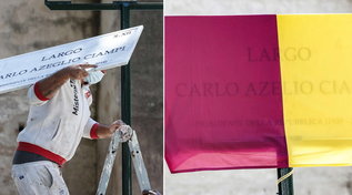 Roma, nome della targa sbagliato alla cerimonia per Ciampi | Il sindaco Raggi: rimosso il responsabile