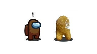 Videogiochi: pepita di pollo a forma di personaggio di Among Us venduta per quasi 100mila dollari