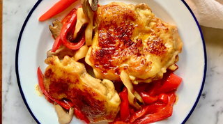 Pollo al tegame con peperoni