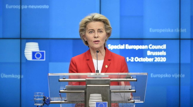 ursula von der leyen mascherina