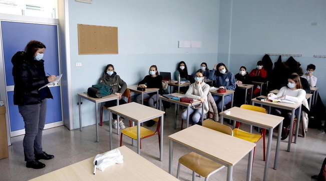 scuola, ragazzi, mascherine