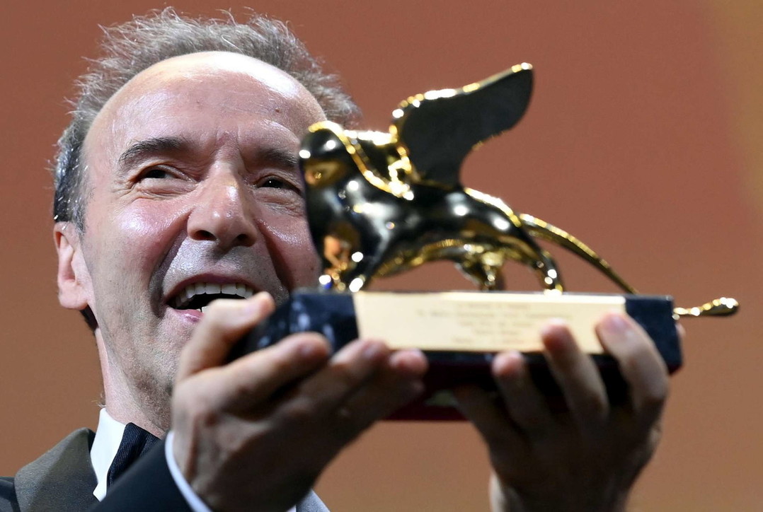 Leone d'Oro alla carriera, lo show di Roberto Benigni a Venezia