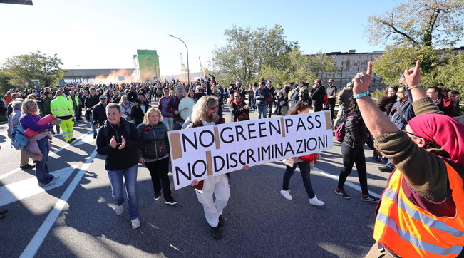 porto trieste, green pass proteste