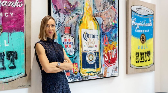 tv, Ludmilla Radchenko, arte, bitcoin