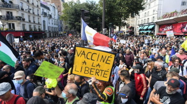 no green pass, parigi, manifestazione, no vax