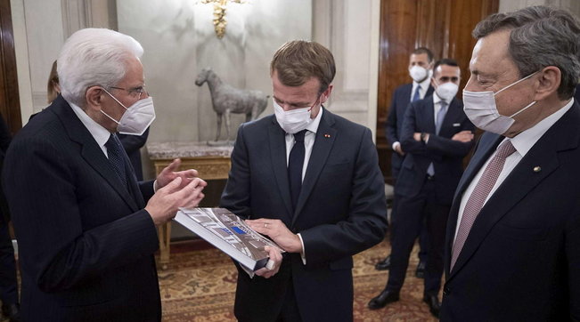 Mattarella Macron Draghi trattato Quirinale