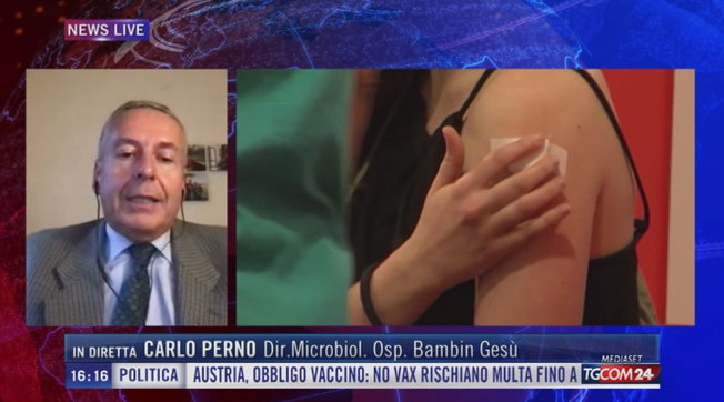 Perno (Bambin Gesù) a Tgcom24: "Convivremo con il virus, non con la malattia"