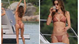 Alessandra Ambrosio dancing queen sullo yacht