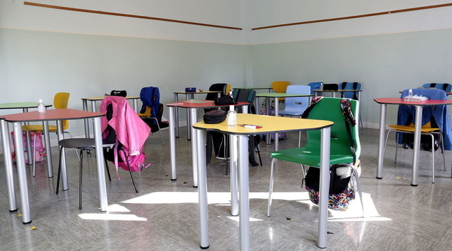scuola, classe, covid