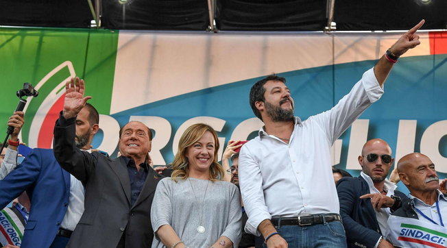 centrodestra Matteo Salvini Silvio Berlusconi Giorgia Meloni