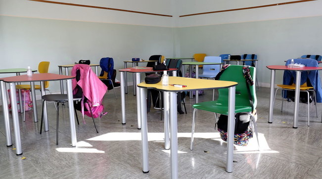 scuola, classe, covid