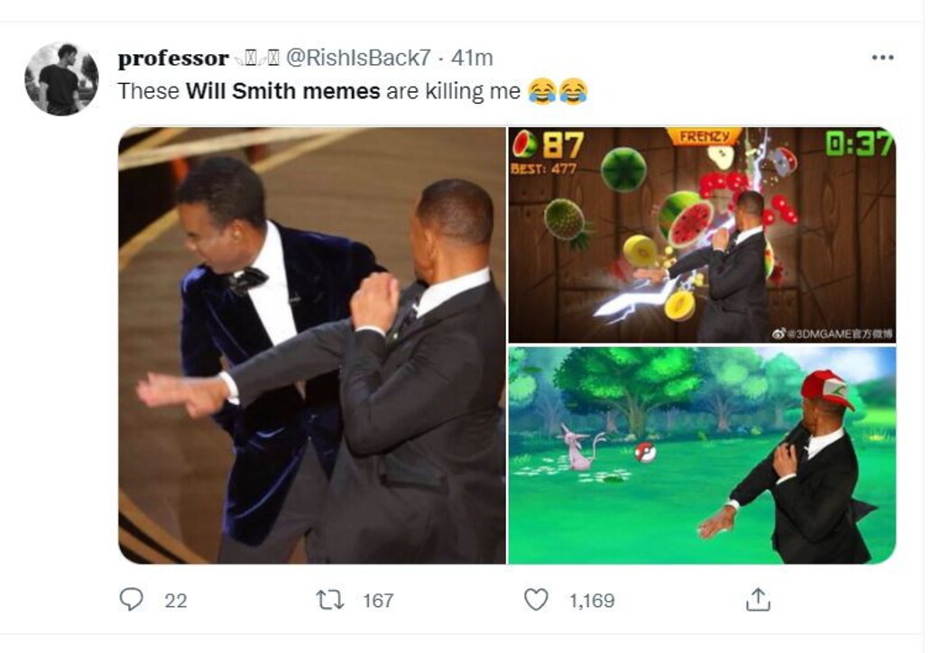 Oscar, lo schiaffo di Will Smith a Chris Rock scatena i meme, guarda i più esilaranti