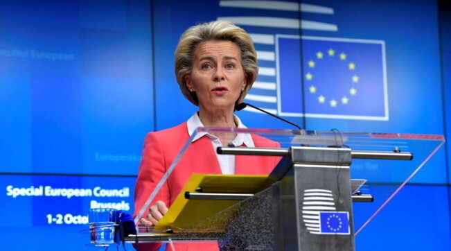 ursula von der leyen mascherina