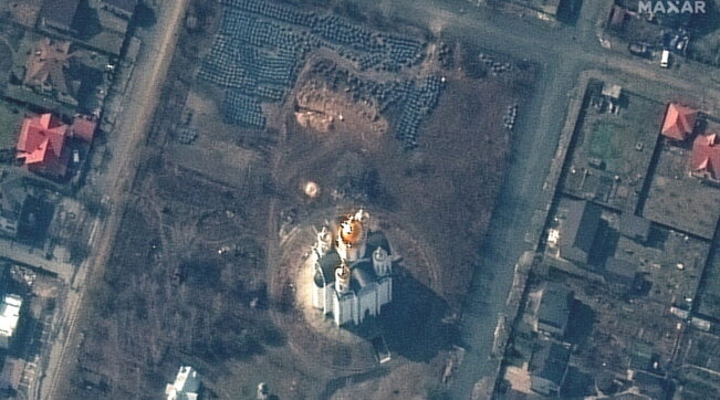 bucha, immagini satellitari