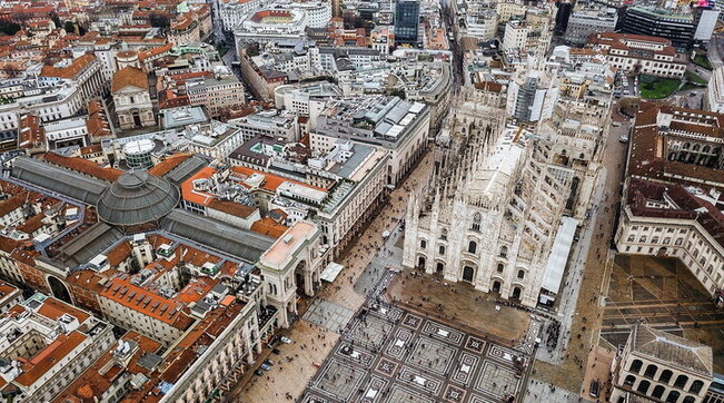 Italia, monumenti, piazze, drone, vista dall'alto